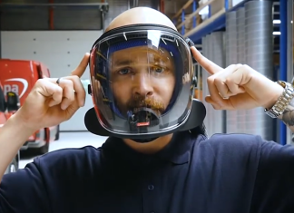 Arcvédő használata az ipari munkavégzés során arcvédő maszk
